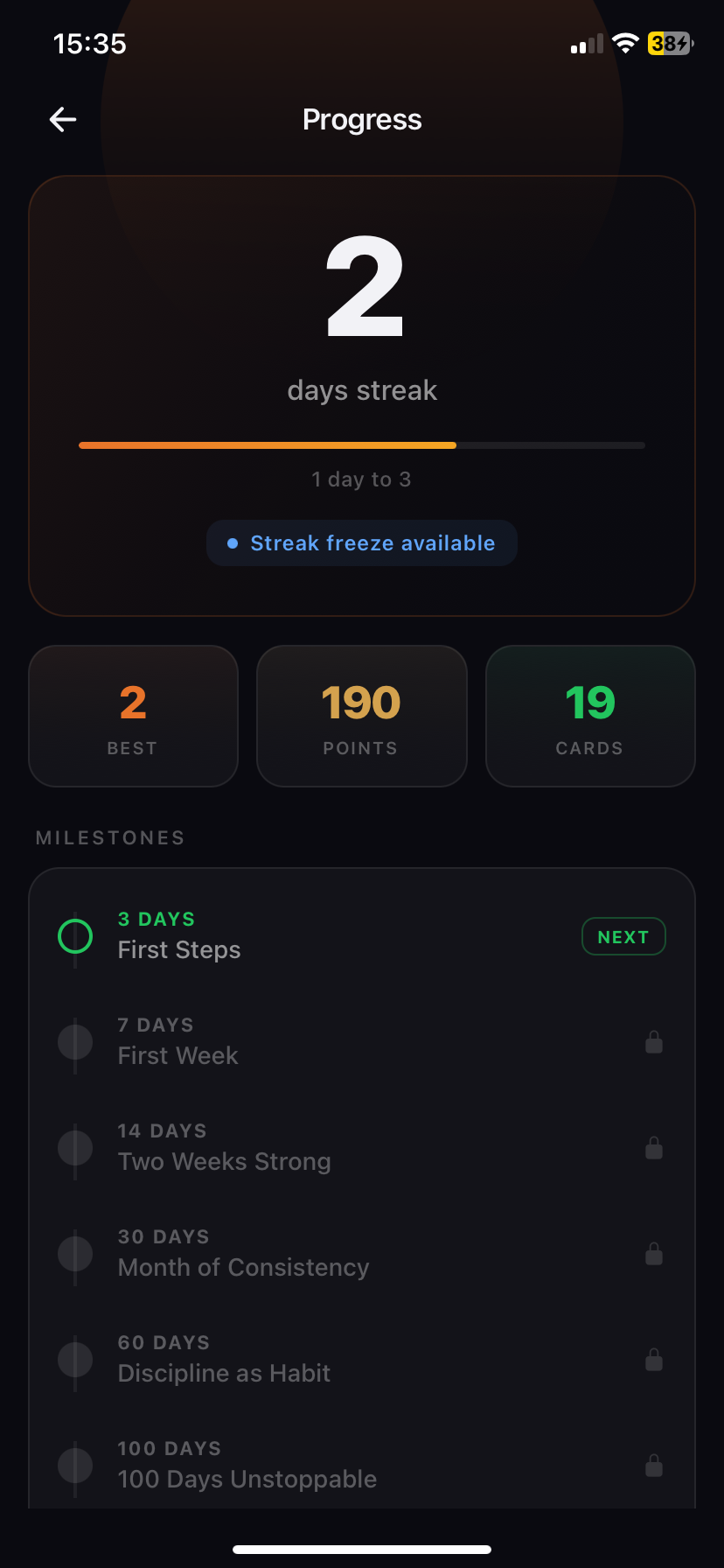 Streak screen